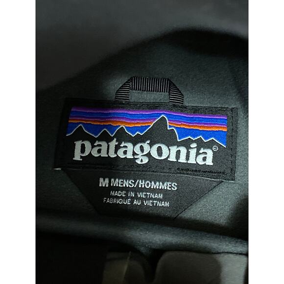 Patagonia Men's Black Full Zip Long Sleeve Hooded Hoodie Windbreaker Jacket Sz M - Picture 4 of 5